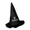 Satin-Soft Black Witch Hat w/ Custom Screen Printed Imprint